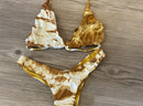  Yellow Tie Dye Bikini Set