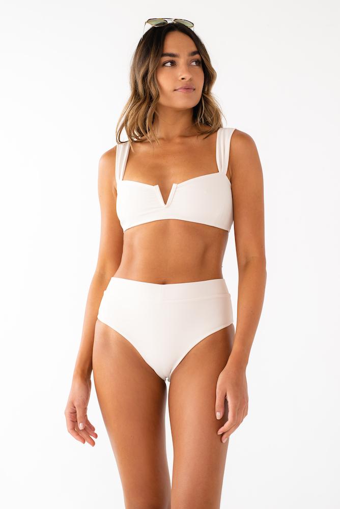 Cream Supportive Bikini Top