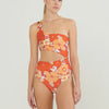 Floral Print One Shoulder Monokini