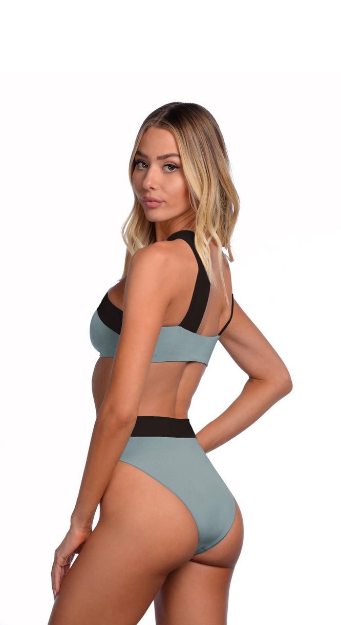 Mint High Waisted Reversible Bikini Bottoms 