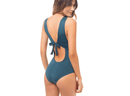 Blue halter one piece