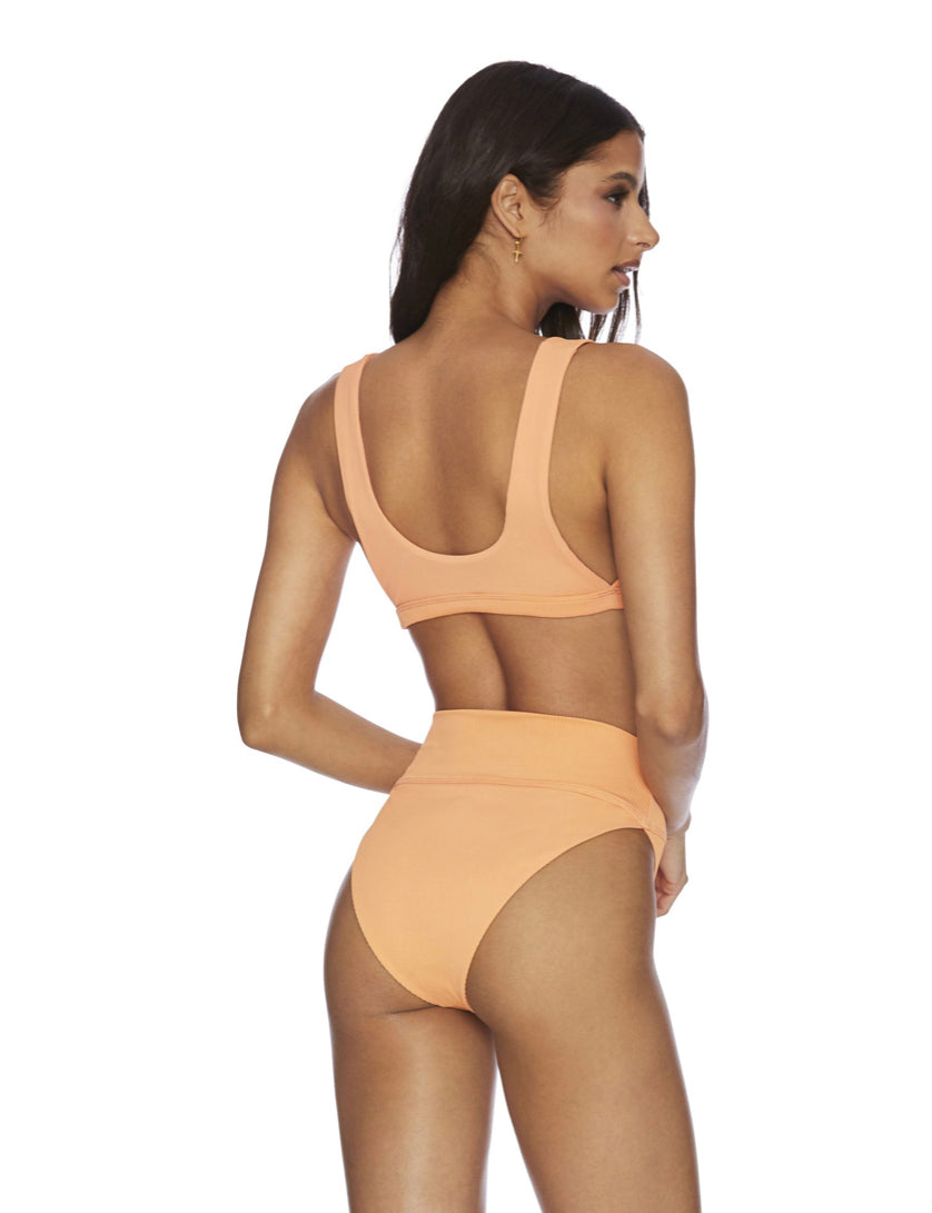 Orange ribbed high waisted bottoms