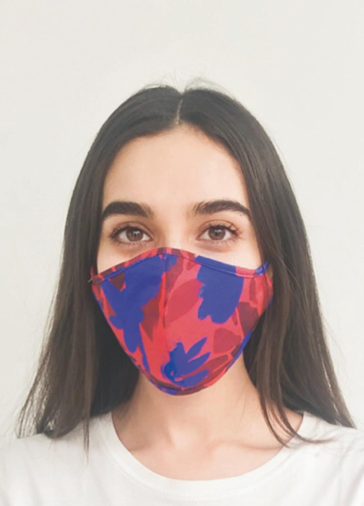 Red And Blue Face Mask