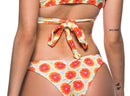 Citrus print Latin cut bikini bottoms