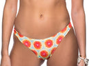 Citrus print Latin cut bikini bottoms