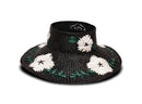 Black Hat With White Flowers