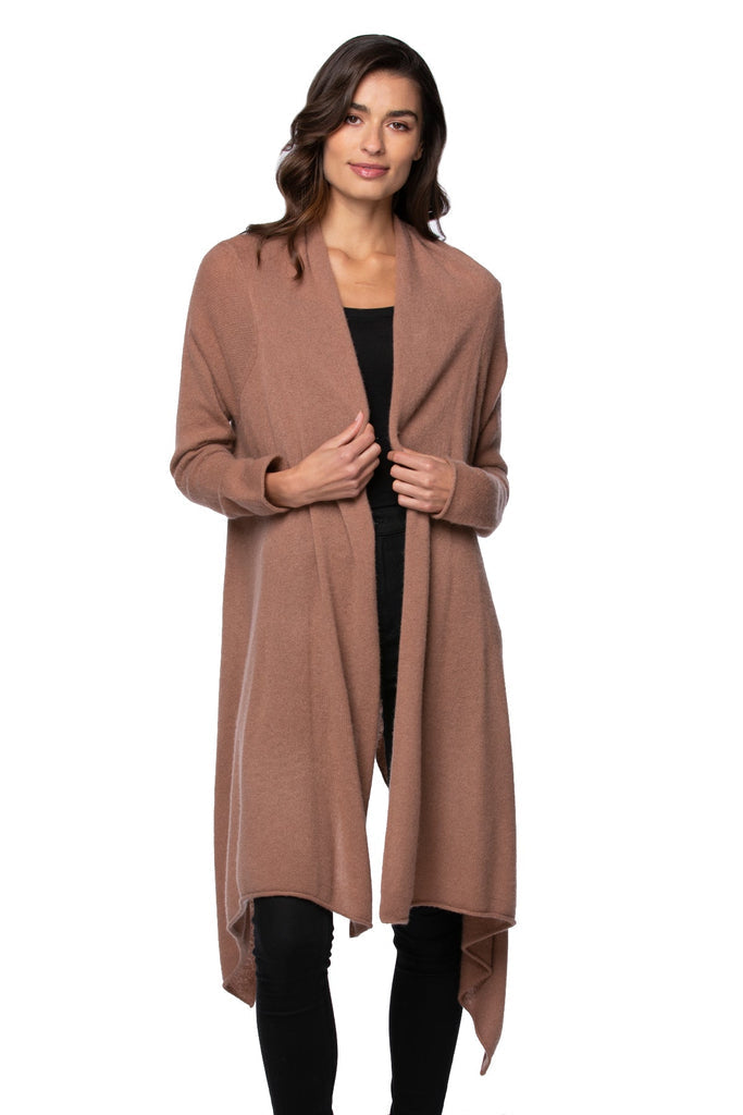 camel colored cashmere cardigan