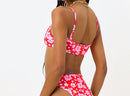 Floral Print Scoopneck Bikini Top