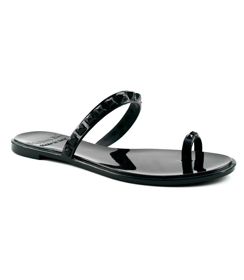 Black jelly sandals