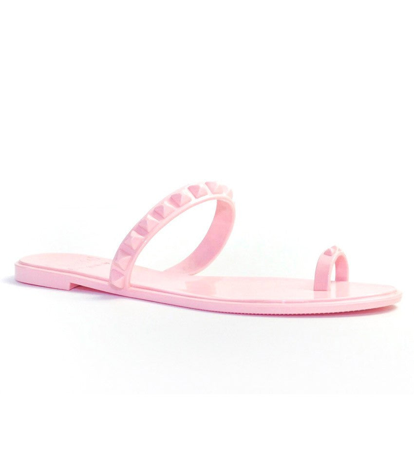 Baby pink jelly sandals