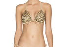 Gold hand beaded ruched side tie bottoms