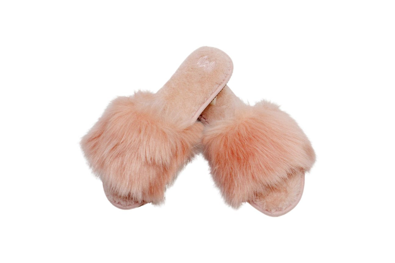 Pink Fur Slippers