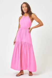 Side Cutout Open Back Maxi Dress