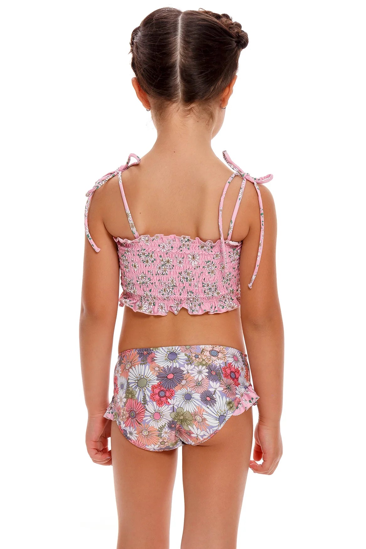 Pink Printed Kids Swim Set