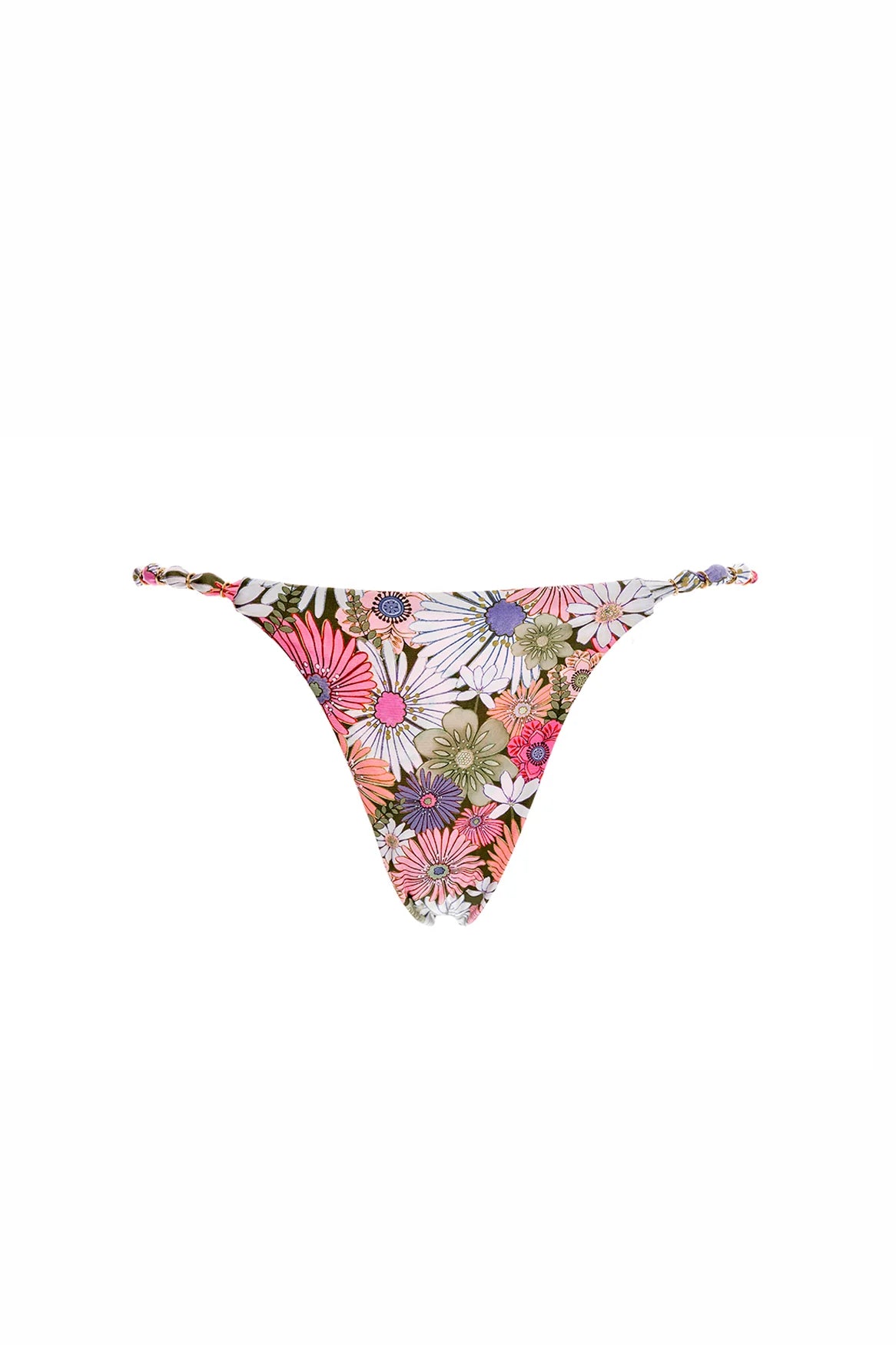 Minimal Coverage Floral Print Bikini Bottom