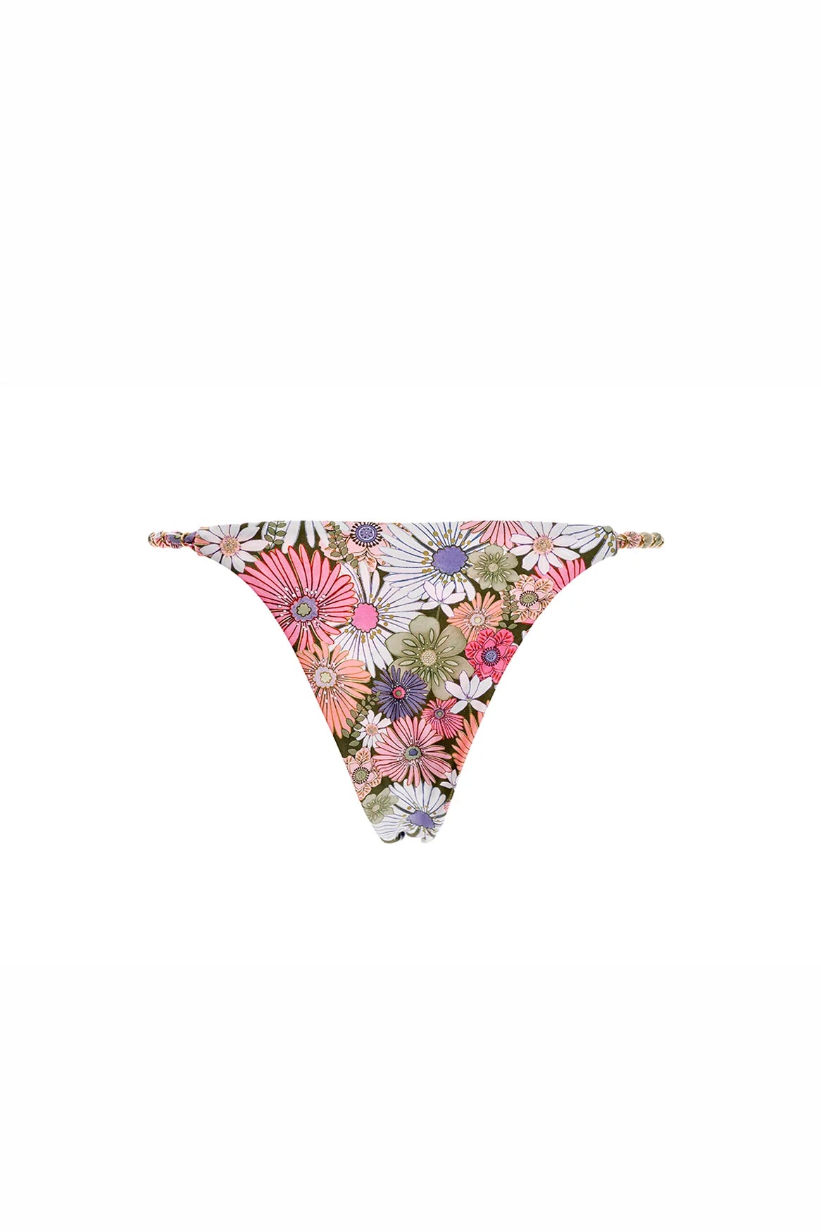 Minimal Coverage Floral Print Bikini Bottom