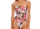 Bright Floral Print Cheeky One Piece
