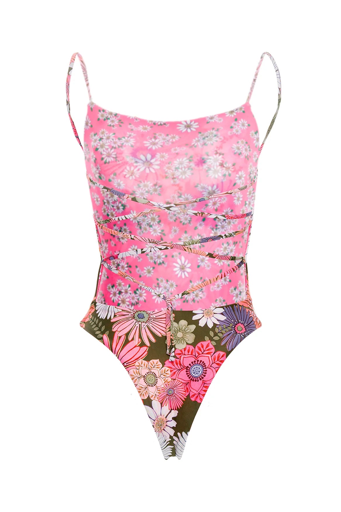 Bright Floral Print Cheeky One Piece – Xandra Swimwear