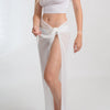 Long White Mesh Wrap Sarong