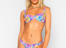 Bright Floral Print Skimpy Bikini Bottom