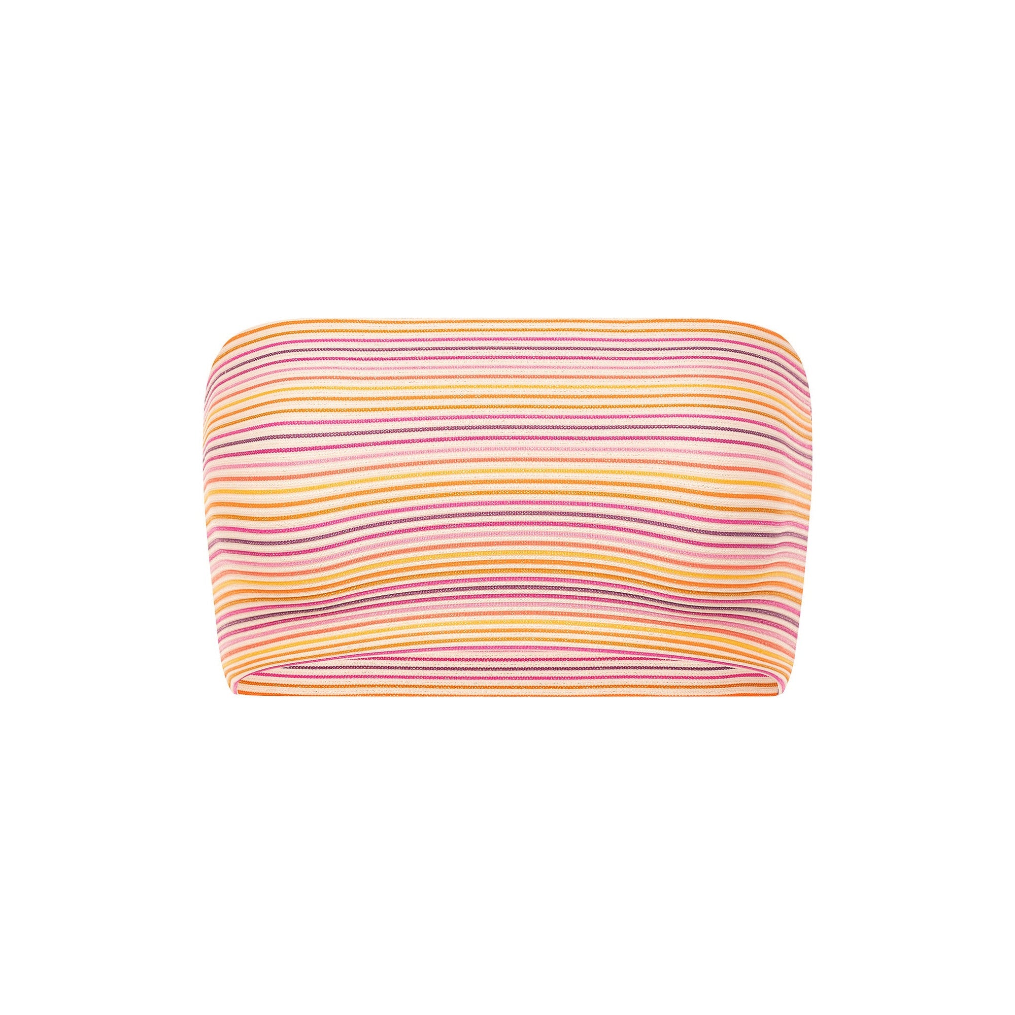 Striped Colorful Bandeau Bikini Top