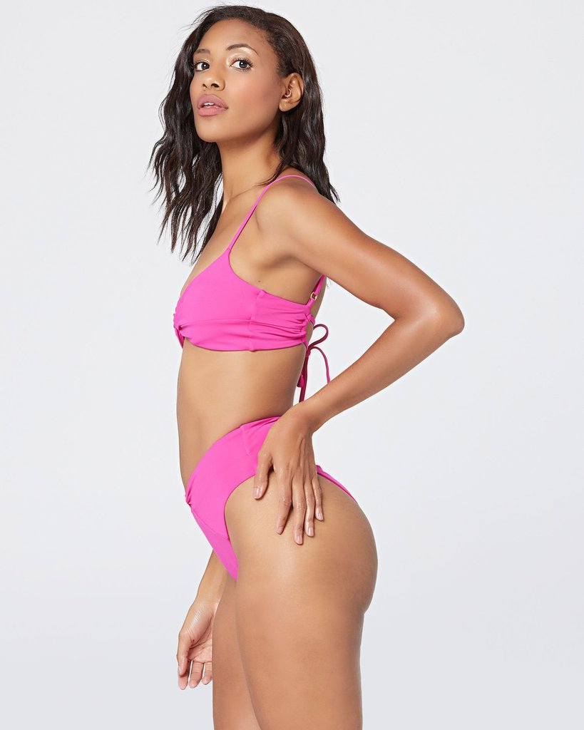 Twist Front High Waisted Bikini Bottom