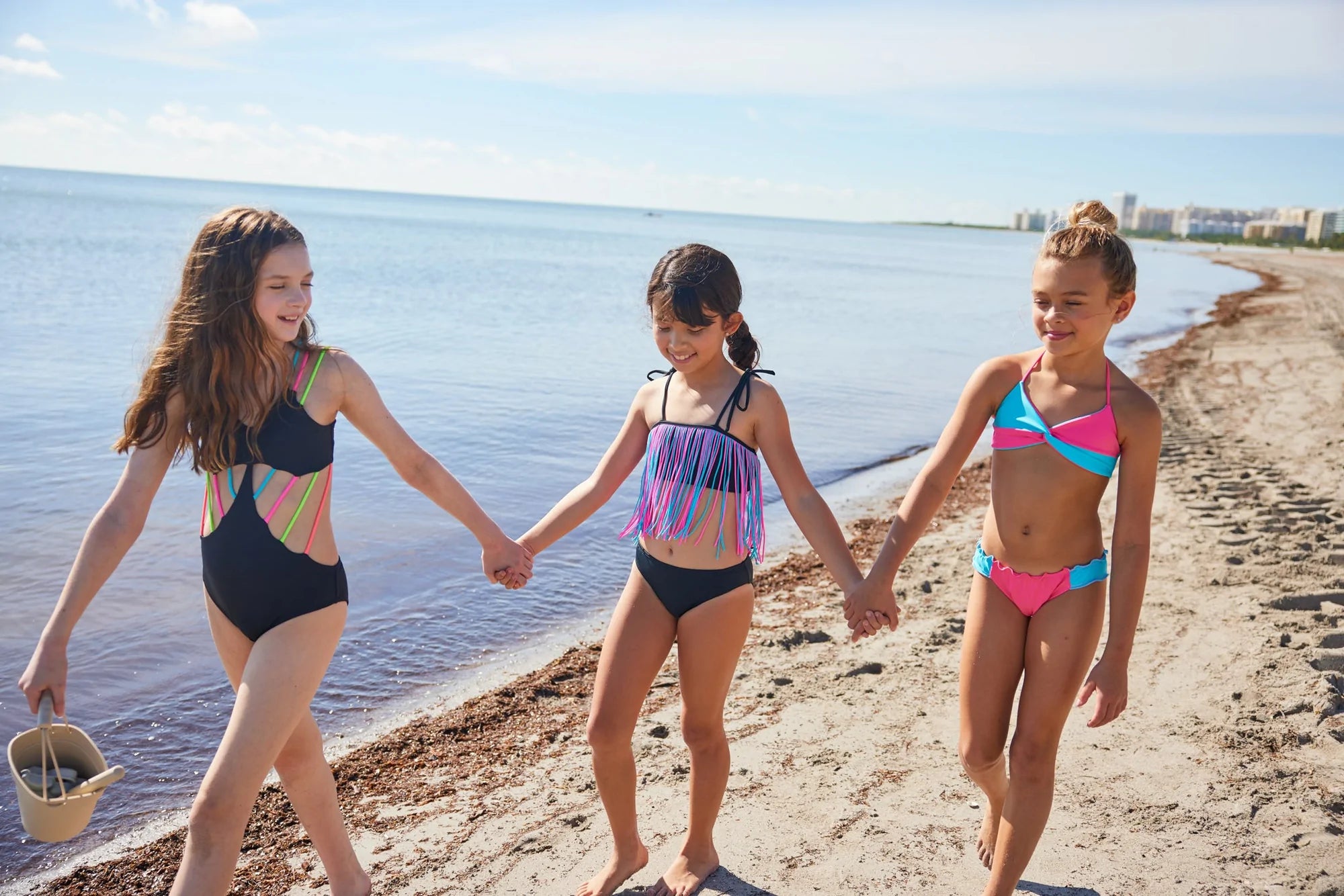 Kid's Multicolor Fringy Bikini Set