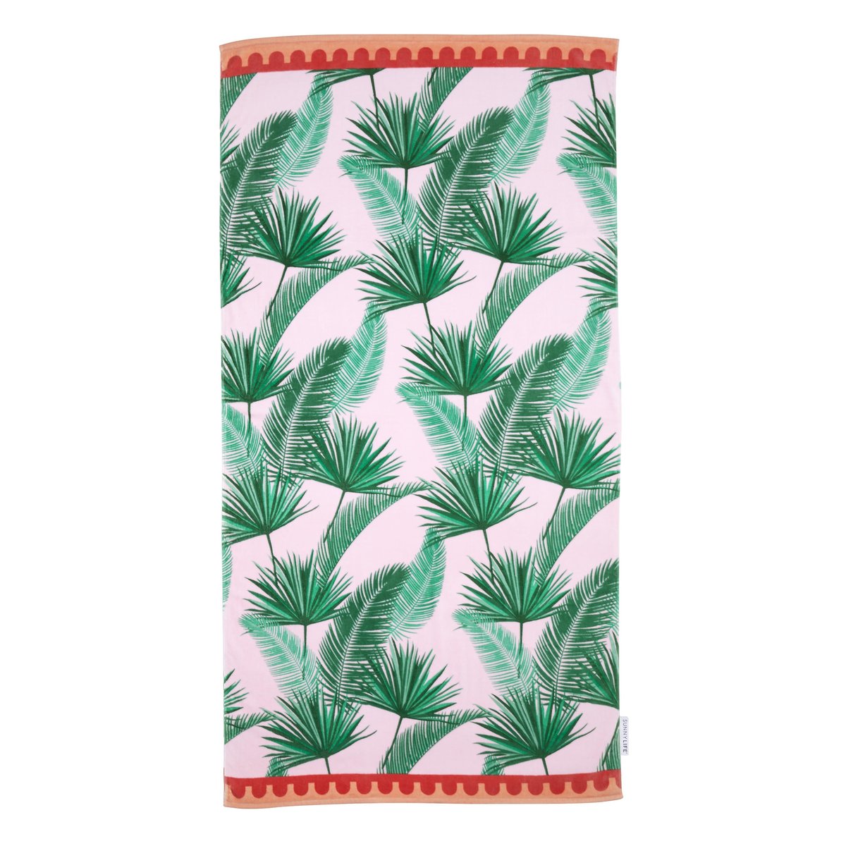 Palm print towel