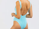 Light blue one size fits all one piece swimsuit