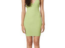 Light Green Ribbed Halter Dress