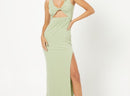 Light Green Twist Front Dress