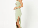 Light Green Twist Front Dress