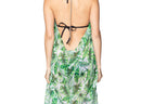 Leafy Green Print Maxi Coverup Dress