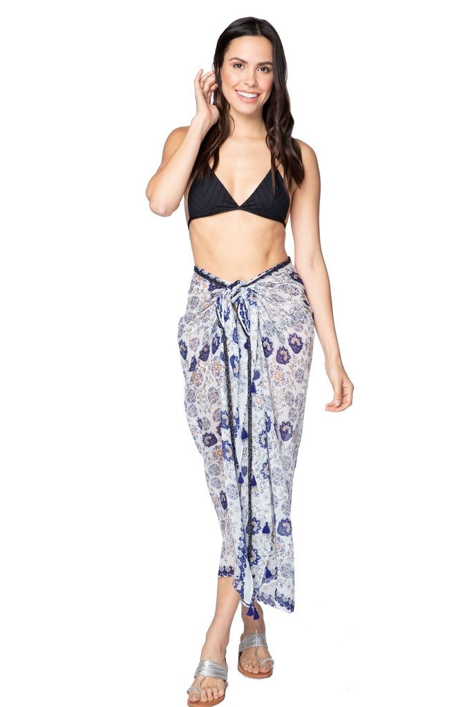 Floral Print Braided Sarong