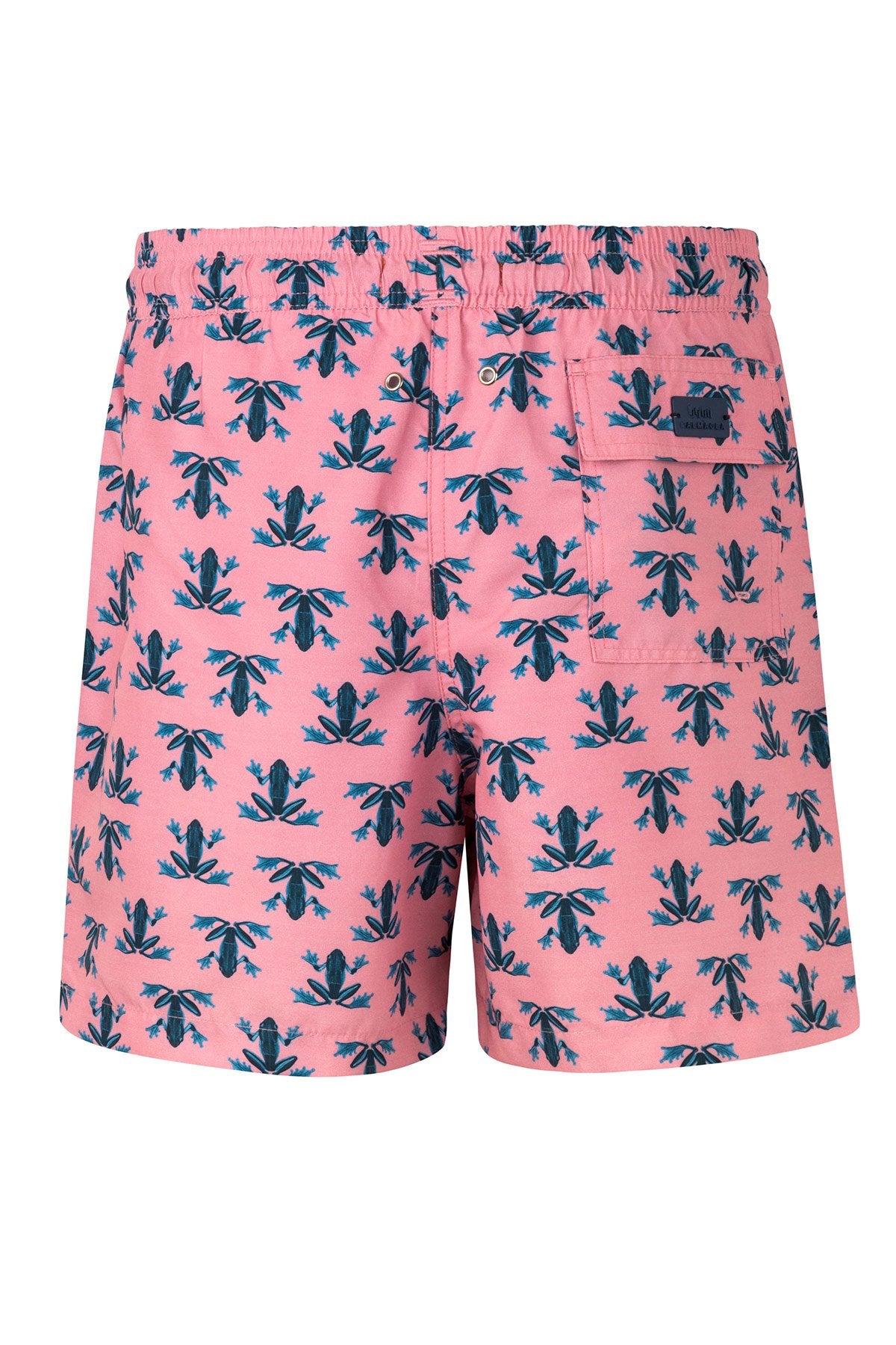 Pink Printed Swim Trunks