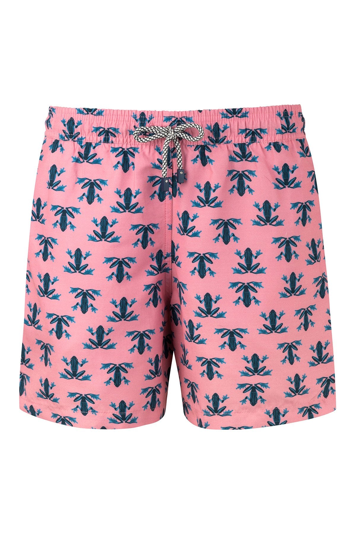 Pink Printed Swim Trunks