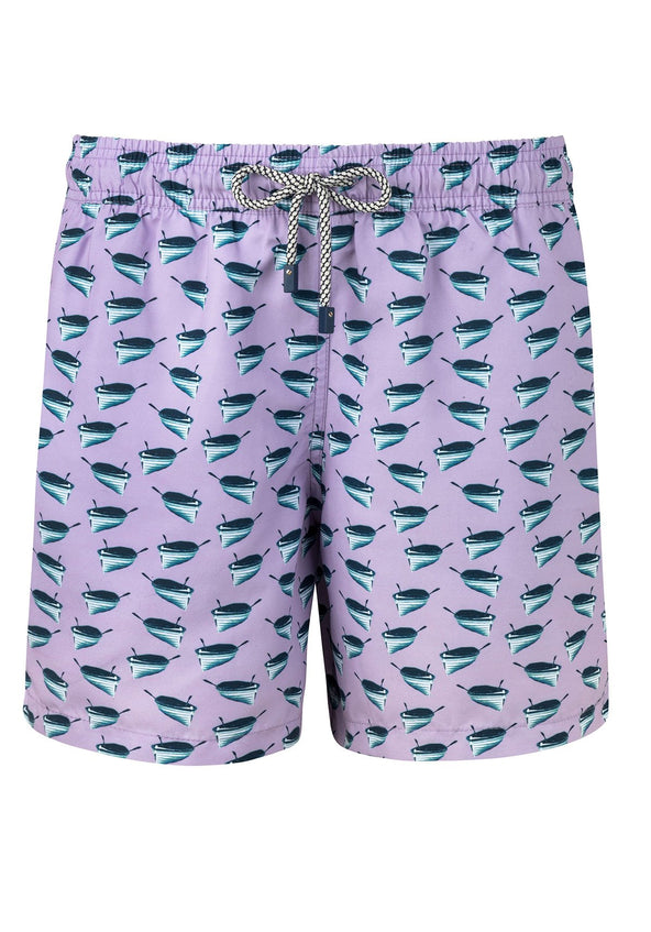 Colorful Printed Men's Swim Trunks