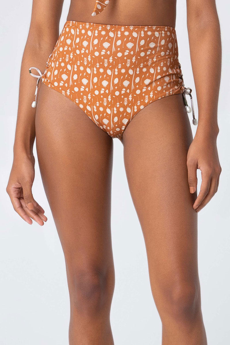 Brown Printed High Waisted Bottom