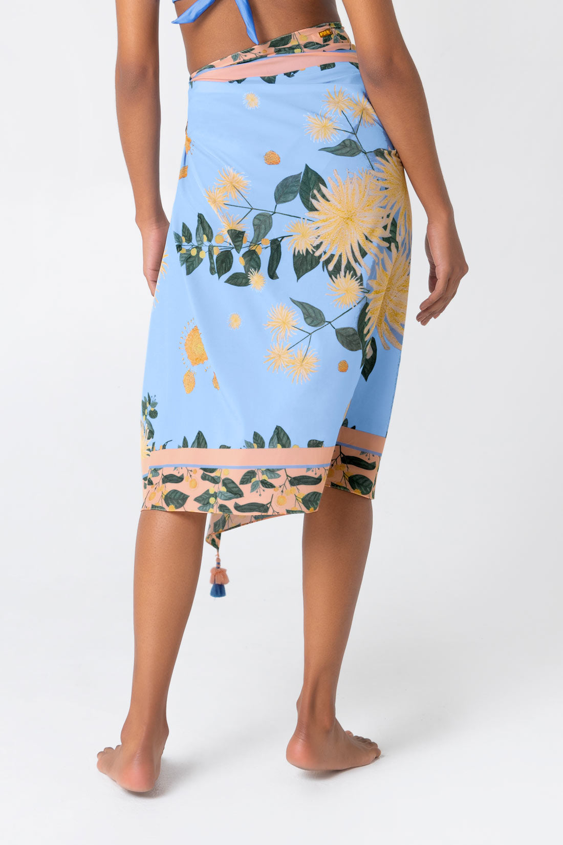 Floral Print Tasseled Pareo 