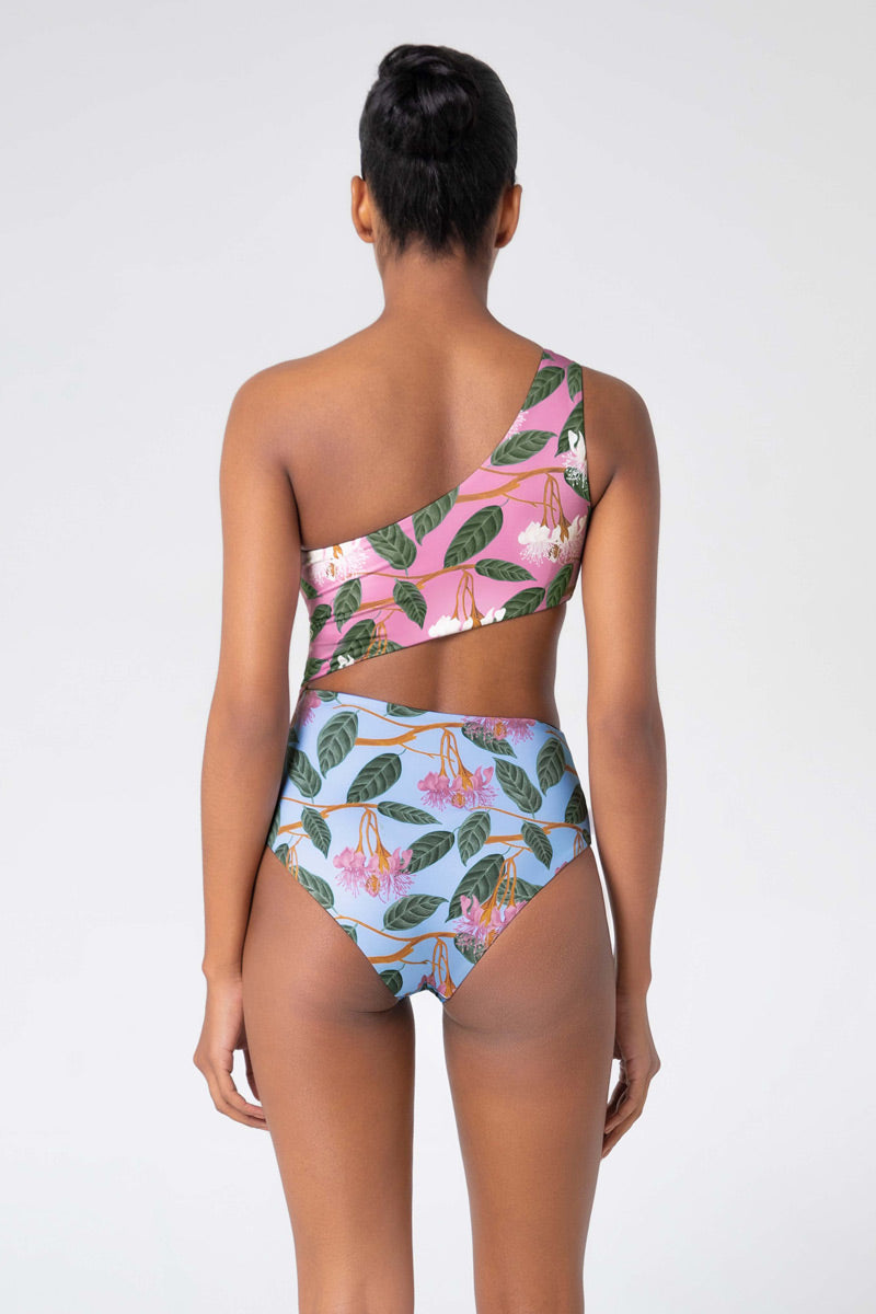 Bright Print One Shoulder Monokini