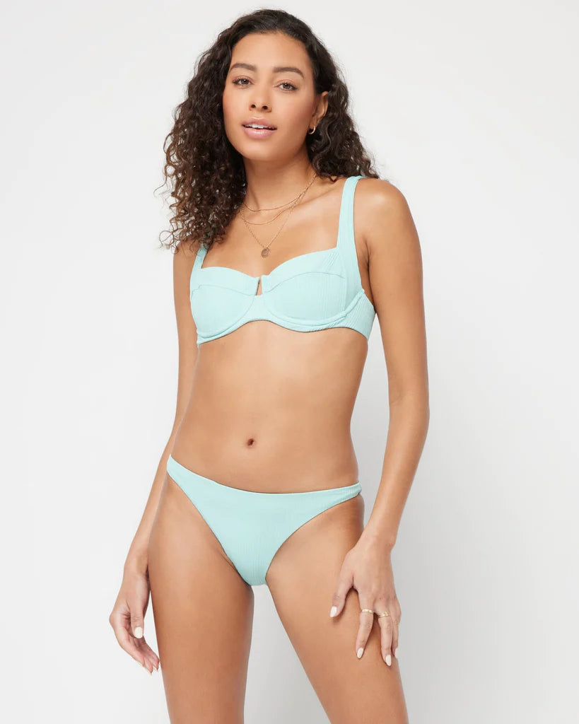 Ribbed Wire Support Bikini Top