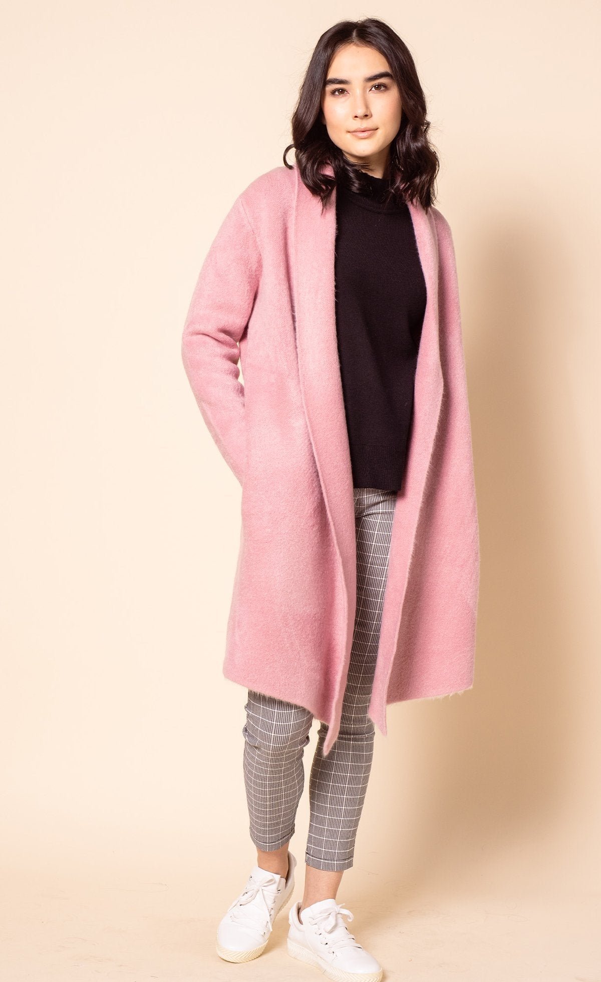 Pink Over Sized Cardigan Style Jacket