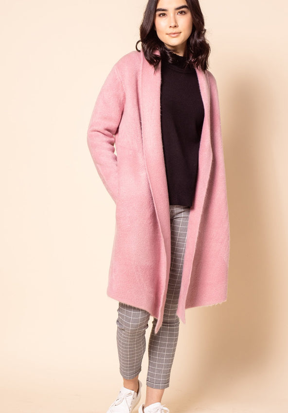 Pink Over Sized Cardigan Style Jacket