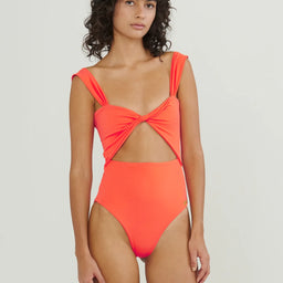 Twist Front Cutout One Piece