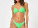 V-Wire Front Bright Green Bikini Top