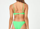 V-Wire Front Bright Green Bikini Top