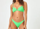 V-Wire Front Bright Green Bikini Top