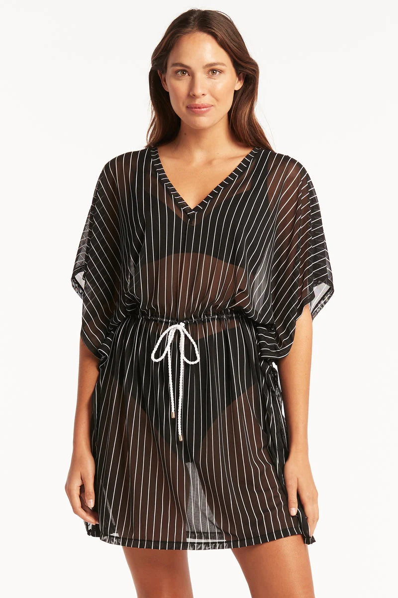 Striped Mesh Kaftan 