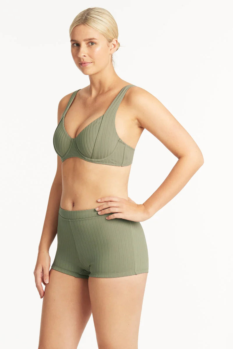 Dark Green Full Coverage Hipster Bikini Bottom – Xandra Swimwear