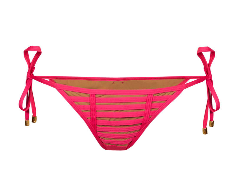 skimpy pink tie bikini bottoms